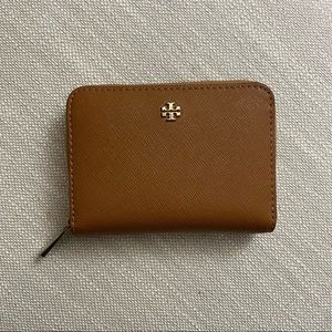 Tory Burch Zip Around Card Case Wallet with Keychain